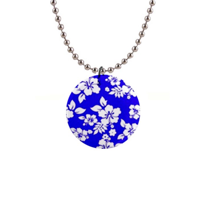 Deep Blue Hawaiian Button Necklaces