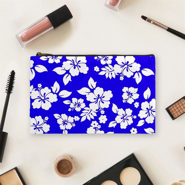 Deep Blue Hawaiian Cosmetic Bag (Medium) 