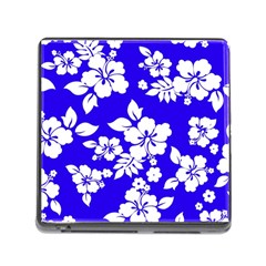 Deep Blue Hawaiian Memory Card Reader (square) by AlohaStore