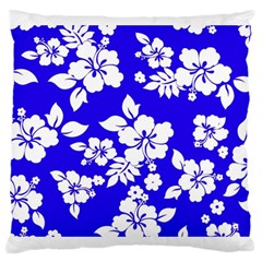 Deep Blue Hawaiian Large Cushion Case (two Sides) by AlohaStore