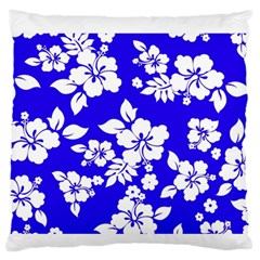 Deep Blue Hawaiian Standard Flano Cushion Case (two Sides) by AlohaStore