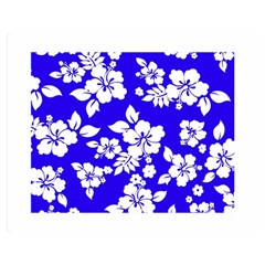 Deep Blue Hawaiian Double Sided Flano Blanket (medium)  by AlohaStore