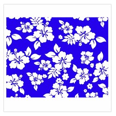 Deep Blue Hawaiian Large Satin Scarf (square) by AlohaStore