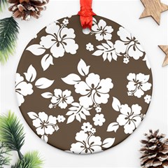 Sepia Hawaiian Ornament (round)  by AlohaStore