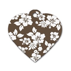 Sepia Hawaiian Dog Tag Heart (two Sides) by AlohaStore