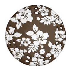 Sepia Hawaiian Round Filigree Ornament (2side) by AlohaStore