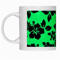 Dark Lime Hawaiian White Mugs by AlohaStore