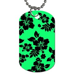 Dark Lime Hawaiian Dog Tag (two Sides) by AlohaStore