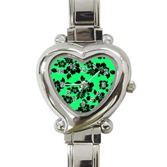 Dark Lime Hawaiian Heart Italian Charm Watch by AlohaStore