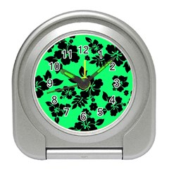 Dark Lime Hawaiian Travel Alarm Clocks by AlohaStore