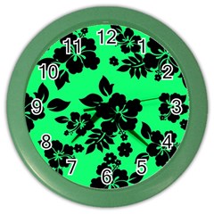 Dark Lime Hawaiian Color Wall Clocks by AlohaStore