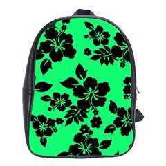 Dark Lime Hawaiian School Bags(large)  by AlohaStore