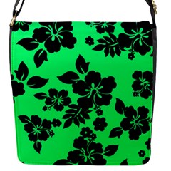 Dark Lime Hawaiian Flap Messenger Bag (s) by AlohaStore