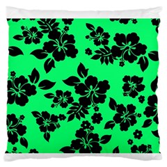 Dark Lime Hawaiian Large Flano Cushion Case (two Sides) by AlohaStore