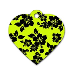 Dark Hawaiian Dog Tag Heart (two Sides) by AlohaStore