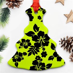 Dark Hawaiian Christmas Tree Ornament (2 Sides) by AlohaStore