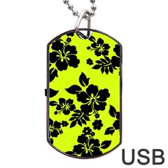 Dark Hawaiian Dog Tag Usb Flash (one Side) by AlohaStore