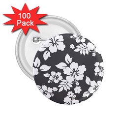 Gray Hawaiian 2 25  Buttons (100 Pack)  by AlohaStore