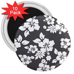 Gray Hawaiian 3  Magnets (10 Pack)  by AlohaStore