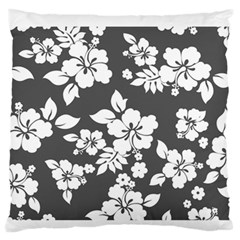 Gray Hawaiian Large Flano Cushion Case (one Side) by AlohaStore