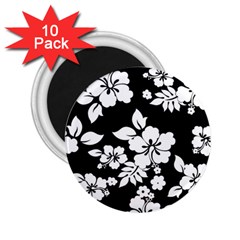 Black And White Hawaiian 2 25  Magnets (10 Pack)  by AlohaStore