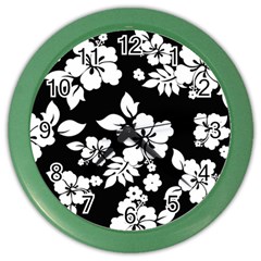 Black And White Hawaiian Color Wall Clocks by AlohaStore