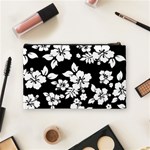 Black And White Hawaiian Cosmetic Bag (Medium)  Back