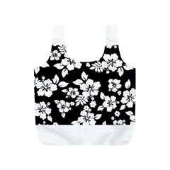 Black And White Hawaiian Full Print Recycle Bags (s)  by AlohaStore