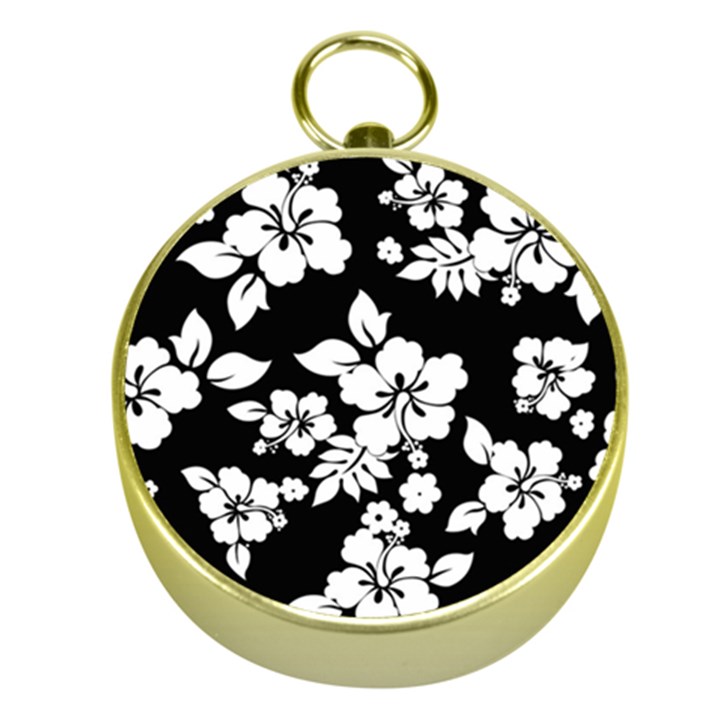 Black And White Hawaiian Gold Compasses