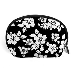 Black And White Hawaiian Accessory Pouches (large)  by AlohaStore