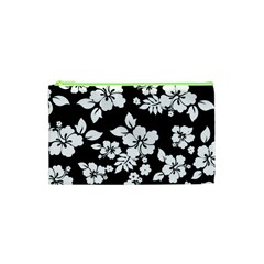 Black And White Hawaiian Cosmetic Bag (xs)