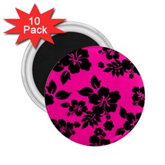 Dark Baby Pink Hawaiian 2 25  Magnets (10 Pack)  by AlohaStore