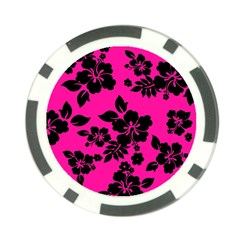 Dark Baby Pink Hawaiian Poker Chip Card Guards by AlohaStore