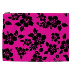 Dark Baby Pink Hawaiian Cosmetic Bag (xxl) 