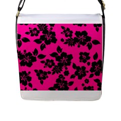 Dark Baby Pink Hawaiian Flap Messenger Bag (l)  by AlohaStore