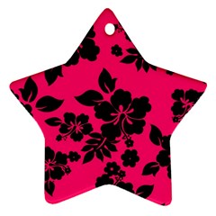 Dark Pink Hawaiian Star Ornament (two Sides)  by AlohaStore