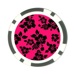 Dark Pink Hawaiian Poker Chip Card Guards by AlohaStore