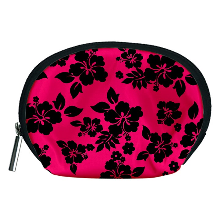 Dark Pink Hawaiian Accessory Pouches (Medium) 