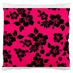 Dark Pink Hawaiian Large Flano Cushion Case (one Side) by AlohaStore