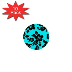 Blue Dark Hawaiian 1  Mini Buttons (10 Pack)  by AlohaStore