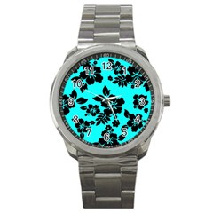 Blue Dark Hawaiian Sport Metal Watch by AlohaStore