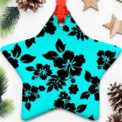 Blue Dark Hawaiian Star Ornament (two Sides)  by AlohaStore