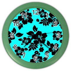 Blue Dark Hawaiian Color Wall Clocks by AlohaStore