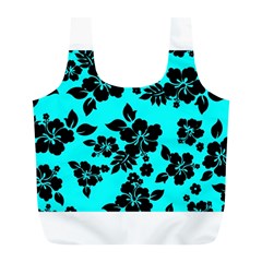 Blue Dark Hawaiian Full Print Recycle Bags (l)  by AlohaStore