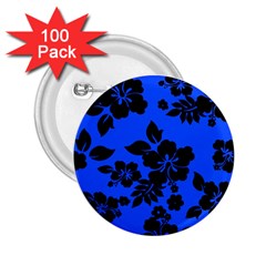 Dark Blue Hawaiian 2 25  Buttons (100 Pack)  by AlohaStore