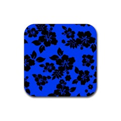 Dark Blue Hawaiian Rubber Coaster (square)  by AlohaStore