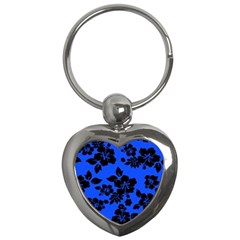 Dark Blue Hawaiian Key Chains (heart)  by AlohaStore