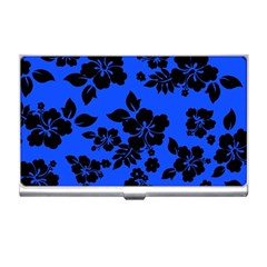 Dark Blue Hawaiian Business Card Holders by AlohaStore