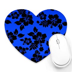 Dark Blue Hawaiian Heart Mousepads by AlohaStore