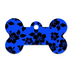 Dark Blue Hawaiian Dog Tag Bone (two Sides) by AlohaStore